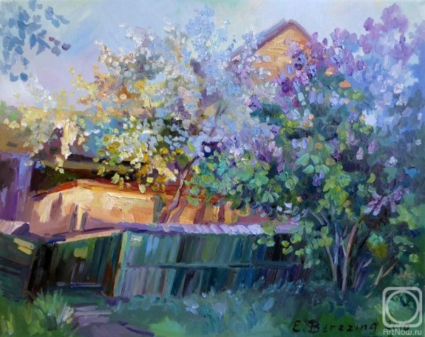 Пейзаж с черемухой