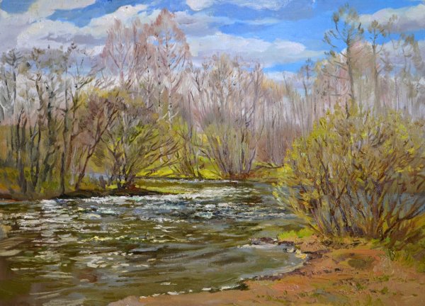 Городской пейзаж со стаффажем