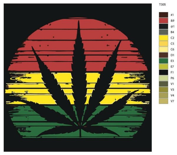 Лист конопли