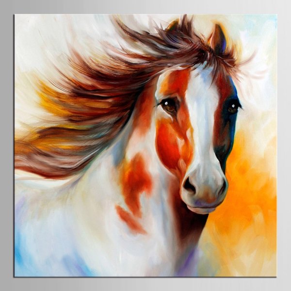 Лошадь красками