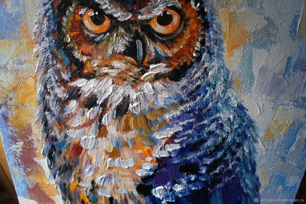 Картина на холсте акрилом Сова