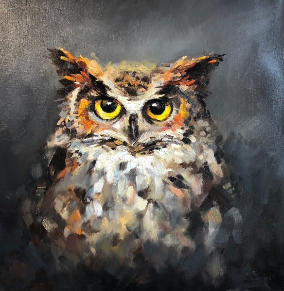 Сова интерьерная картина