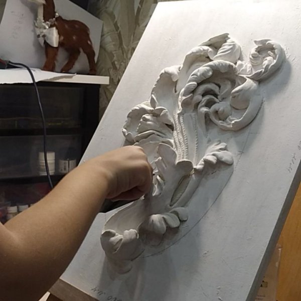 Скульптурная живопись МК роза