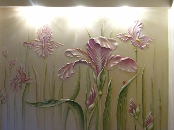 Цветочный барельеф