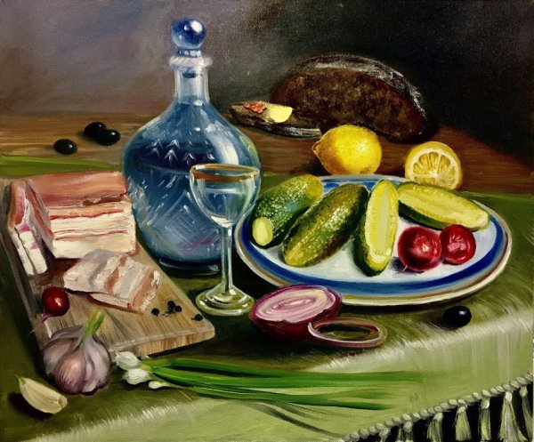 «Натюрморт с селедкой и луком» (1965)