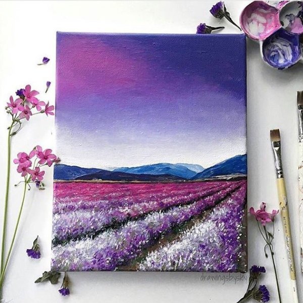 Картины акрилом на холсте море