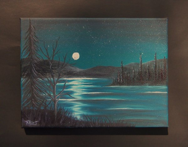 Пейзаж акрилом на холсте