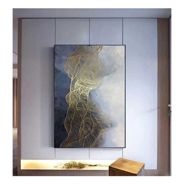 Интерьерные картины с золотыми нитями