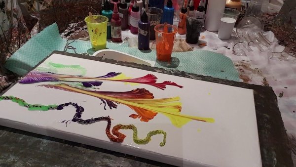 Акриловая живопись нитью