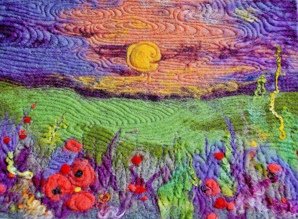 Каллы ниткография