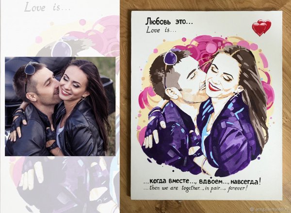 Холст в стиле Love is