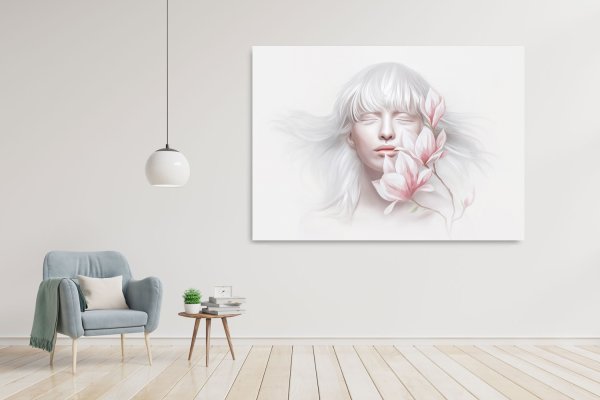 Портрет в интерьере мокап