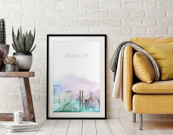 Печать на холсте мокап