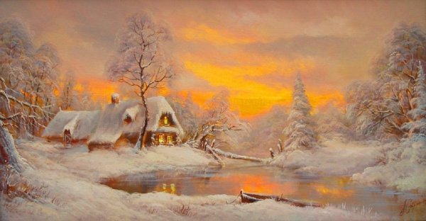 Anca Bulgaru румынская художница зима