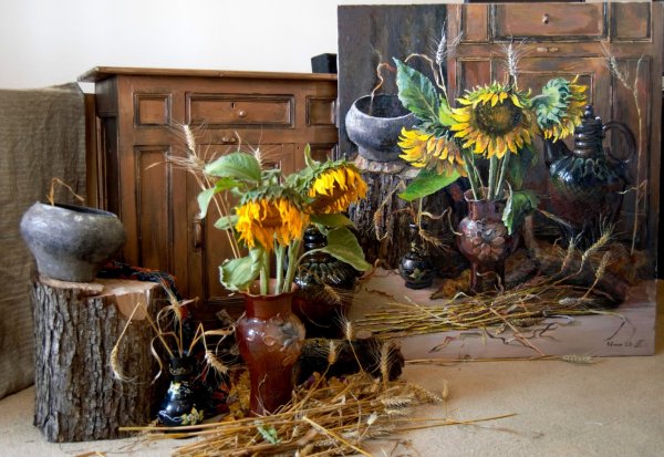 Живопись зимний пейзаж Дмитрий Ревякин