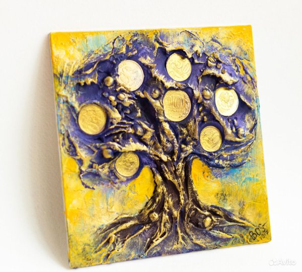 Картина на холсте денежное дерево
