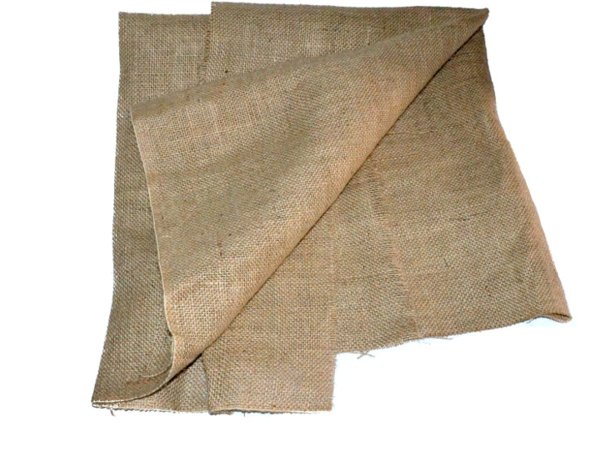 Ткань мешковина на столе