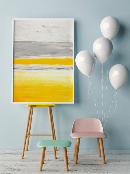 Мокапы холст в интерьере