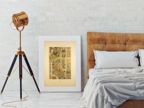 Мокап картина в интерьере