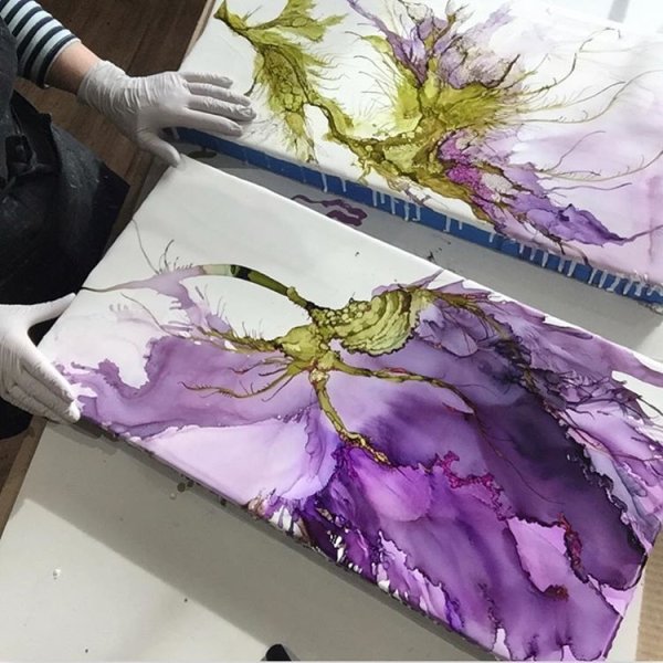 Техника рисования акрилом