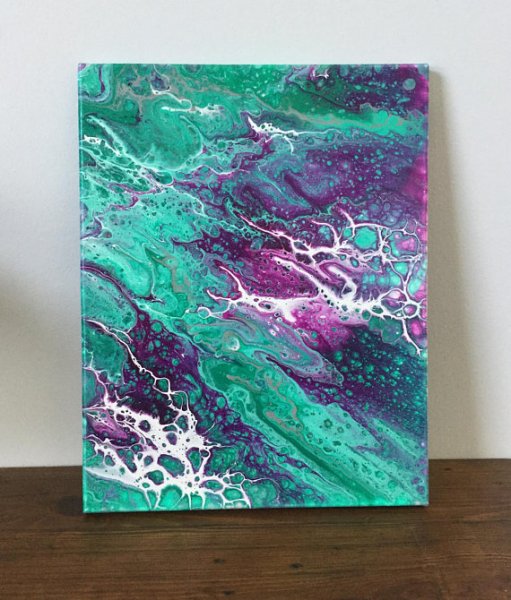 Акриловая заливка картины