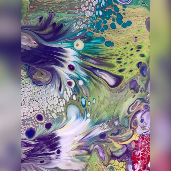 Флюид арт техника акрилом заливка