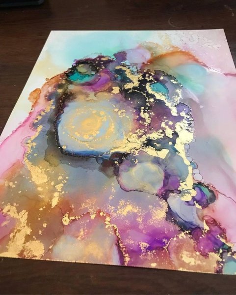 Флюид акрил техника