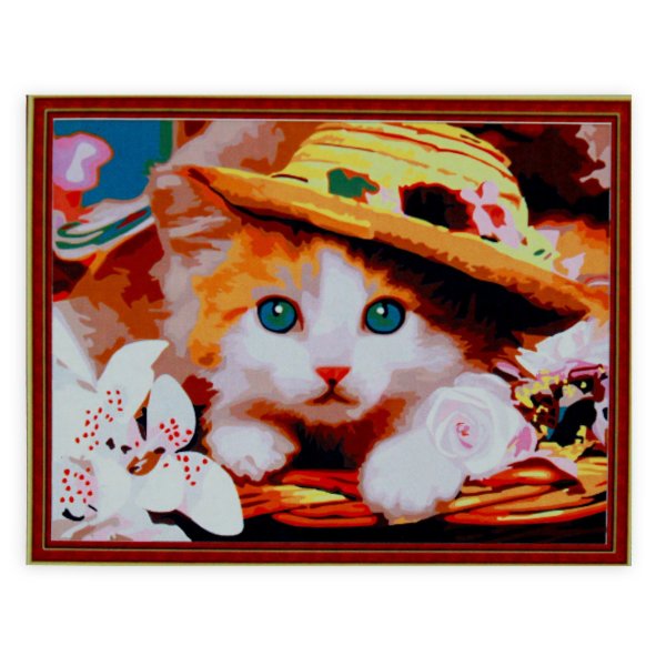 Живопись котята в корзине