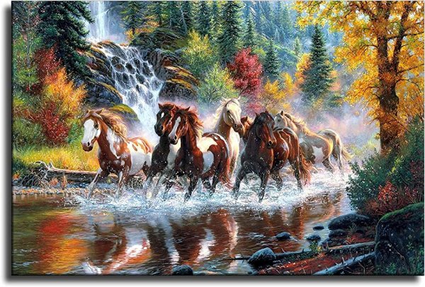 Лошади в океане картина
