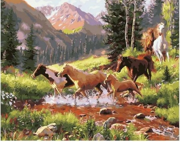 Diamonds Painting алмазная мозаика лошади