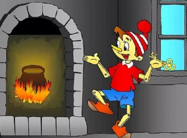 Очаг папы Карло иллюстрации к сказке