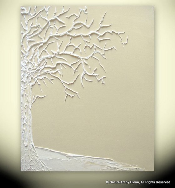 Дерево текстурной пастой