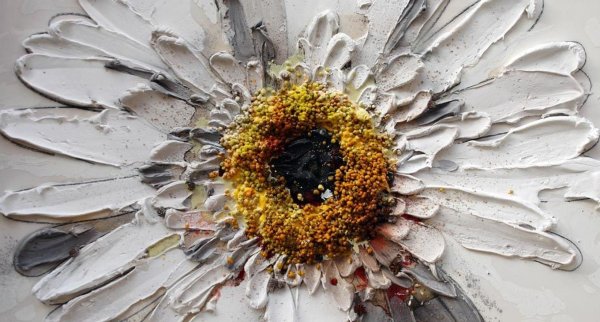 Цветы из текстурной пасты