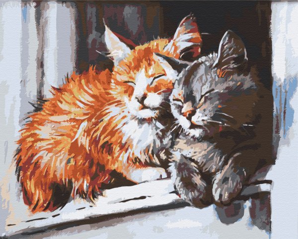 Коты живопись маслом