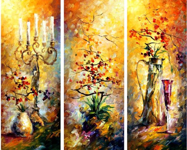 Триптих диптих листья