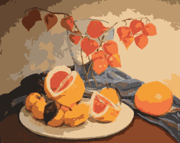 Картина маслом натюрморт с фруктами Дэвида Брауна