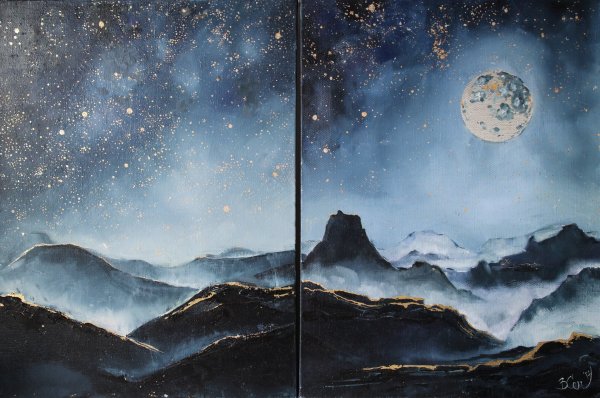 Млечный путь звезды японская живопись гравюра