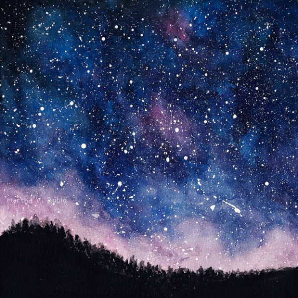 Ночное небо живопись