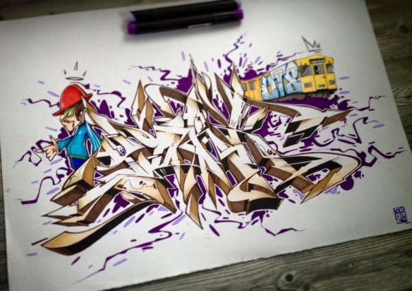 Graffiti на бумаге