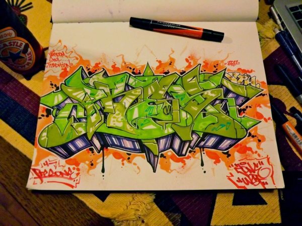 Скетчи граффити