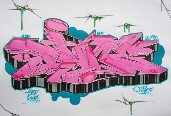 Скетчи граффити