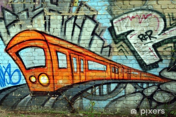 Граффити поезд рисунок