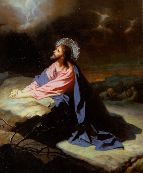 Икона Бога Иисуса моление о чаше