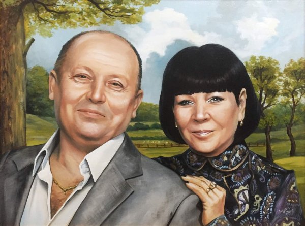 Пейзаж в силуэте человека