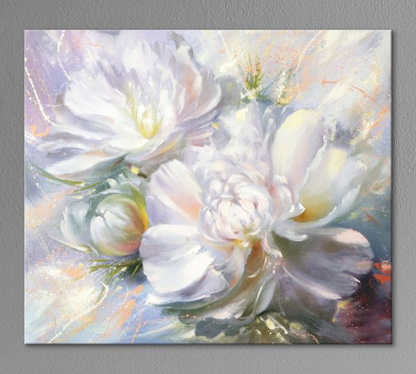 Ирисы акрилом с поталью с акрилом