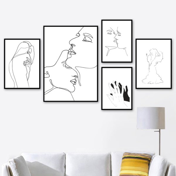 Постеры с линиями в интерьере