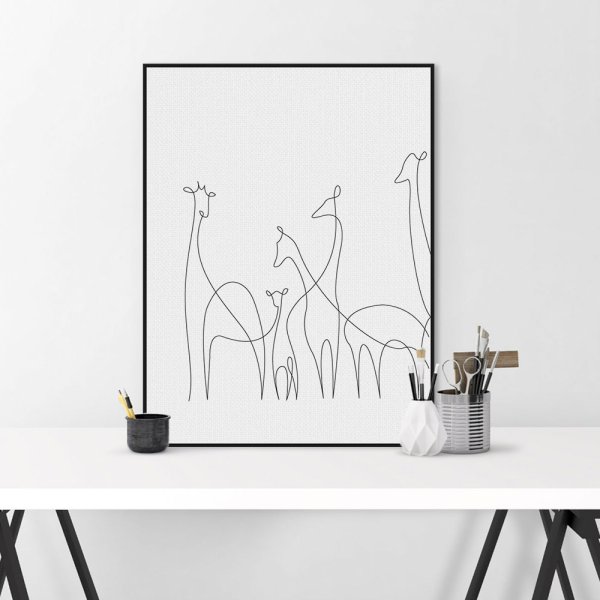 Черно белый Постер в скандинавском стиле