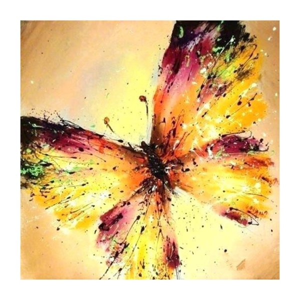 Бабочка масляными красками