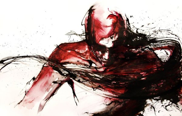 Аватар кровь на холсте
