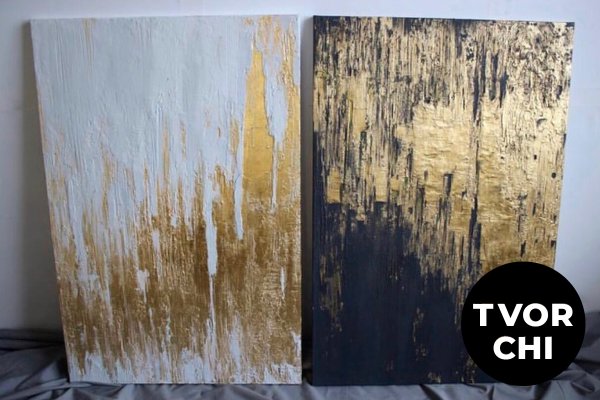 Интерьерная живопись акрилом и поталью